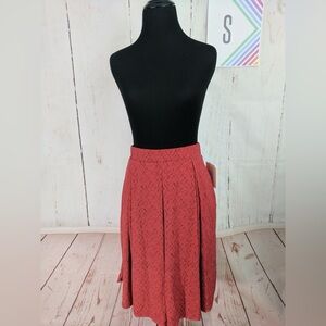 Red Geometric Lularoe Madison Mid-length skirt